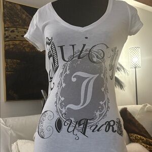 Juicy Couture White Graphic Tee